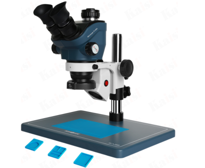 Микроскоп тринокулярный - Kaisi "TX-350S" (синий индустриальный)