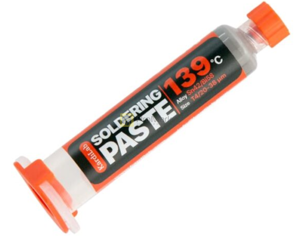 Паяльная паста - KardiLab "PF602-P30" 139°С, Sn42/Bi58, 30 г