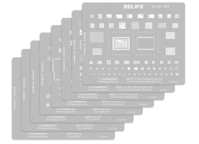 Набор трафаретов для iPhone от 6 до 17 серии RELIFE RL-044 (12 в 1)