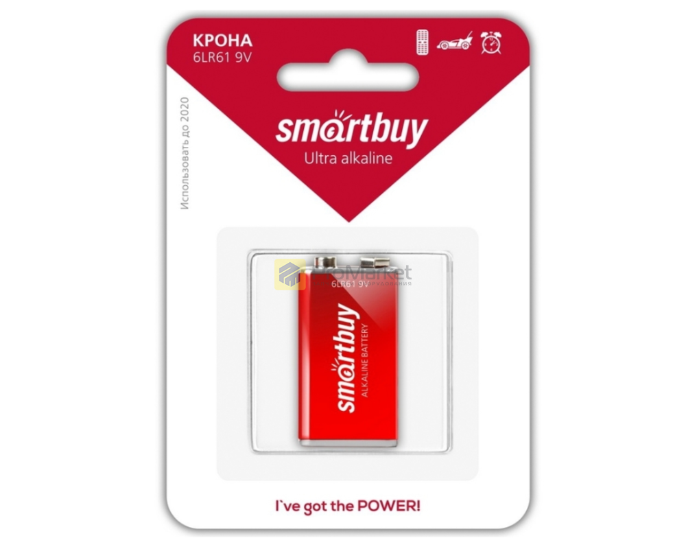 Батарея - Smartbuy "6LR61" Крона 9V