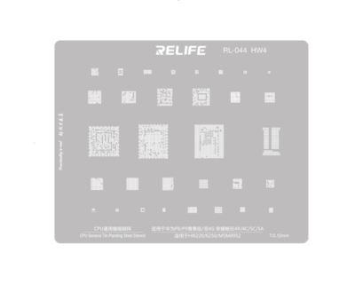 Трафарет - Relife "RL-044 HW4" (P8, P9, 4G, 4X, 4C, 5C, 5A)