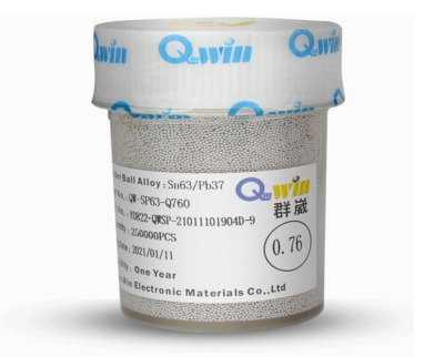 Припой в шариках - Qwin "0.76" (250 тыс., 522 грамм, 183гр.)