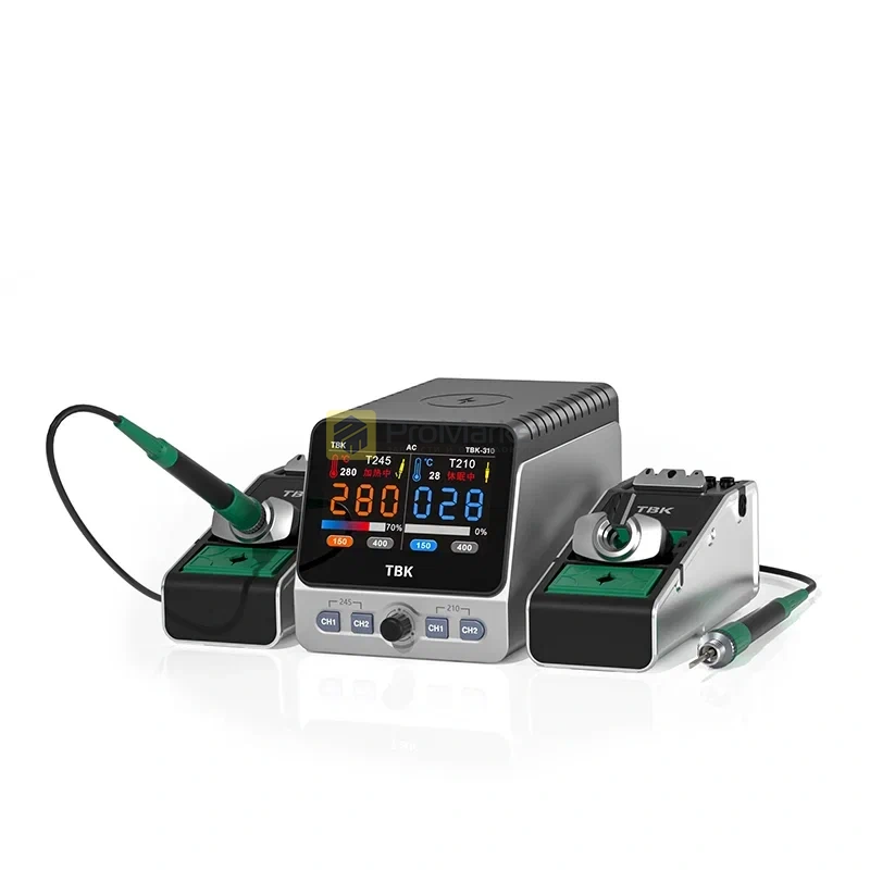 Паяльная станция двухканальная TBK 310 (T210 / T245)