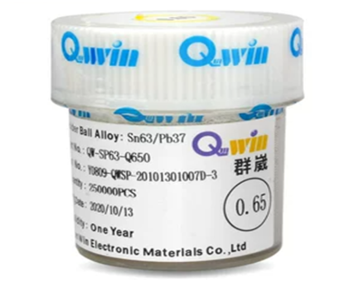 Припой в шариках - Qwin "0.65" (250 тыс., 335 грамм, 183гр.)