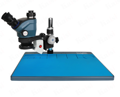 Микроскоп тринокулярный - Kaisi "TX-350S Plus" (синий индустриальный)
