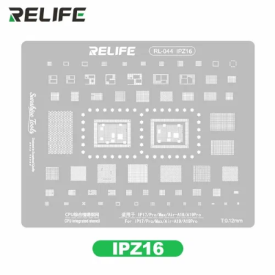 Tрафарет для реболлинга RELIFE RL-044 IPZ16 / IP17-A19 / A19 Pro