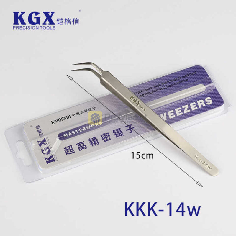 Пинцет KAIGEXIN KKK-14W (изогнутый, острый)