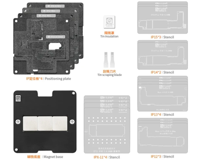 Монтажная форма - Amaoe "X-16" (iPhone X - 16 series) Middle Frame 0.12mm
