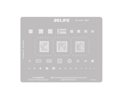 Трафарет - Relife "RL-044 XM7" (5X, MAX2, Note 4X, 4, 4A, 5A, 5Plus, S2, PRO)