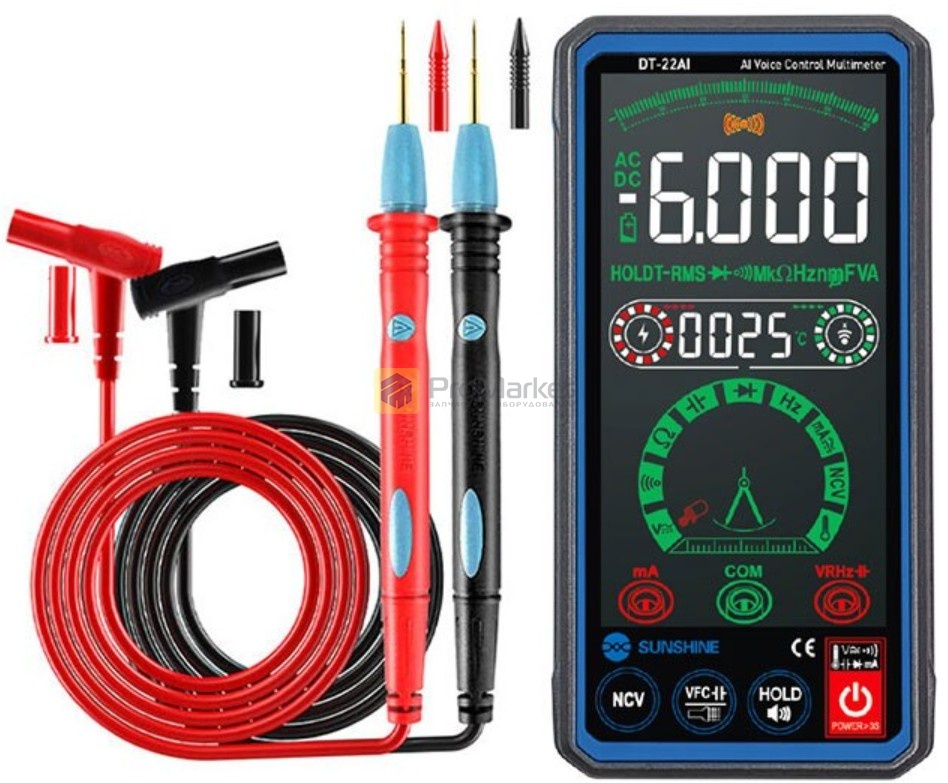 Мультиметр - Sunshine "DT-22AI" (С интеллектуальным голосовым управлением)