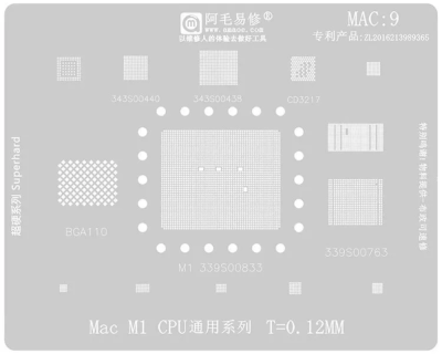 Трафарет - Amaoe "MAC9-M1CPU"