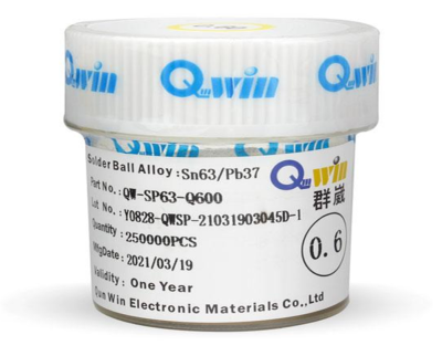 Припой в шариках - Qwin "0.6" (250 тыс., 271 грамм, 183гр.)