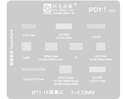 Трафарет - Amaoe "IPDY1 iP11-15" IC